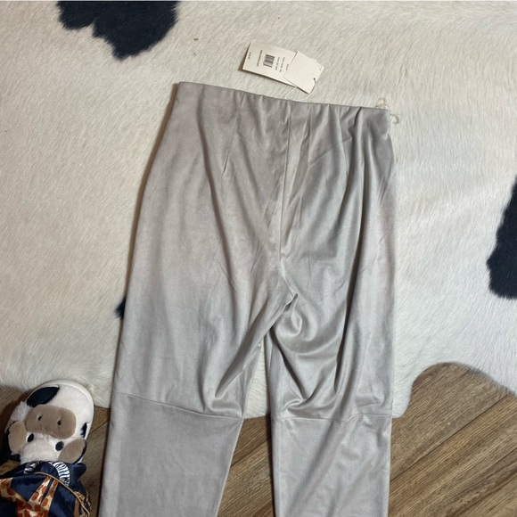 Tyler Boe pants faux suede side zip slim pants in a beige - Picture 10 of 11